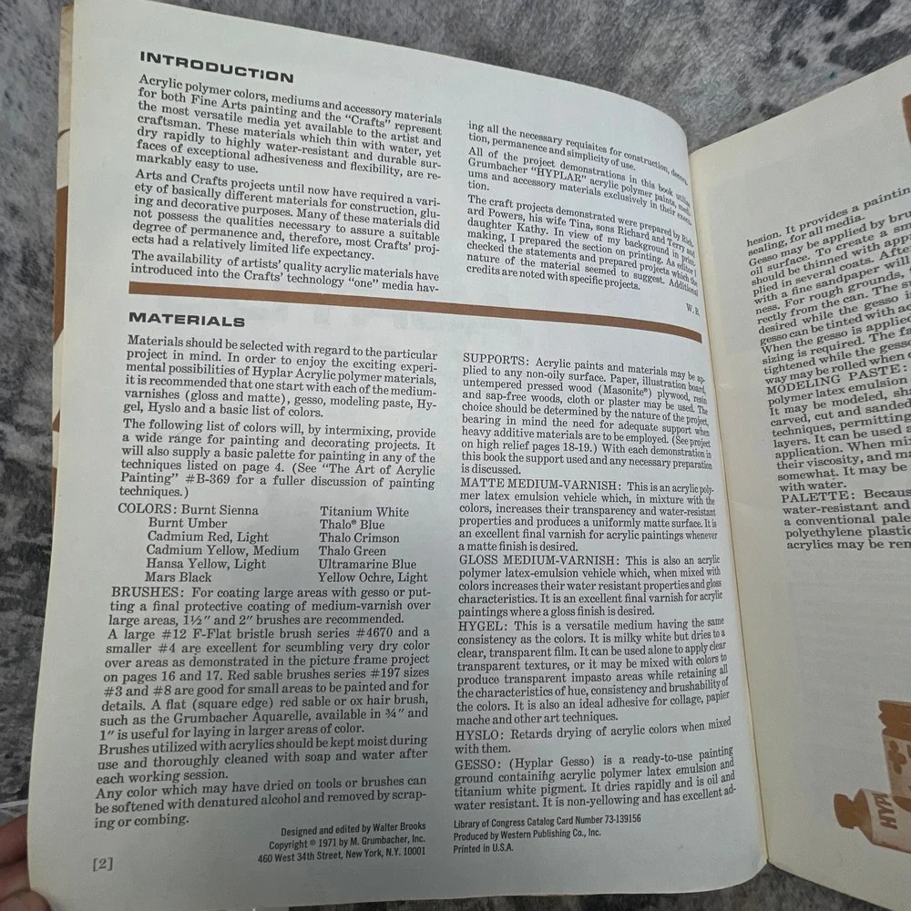 The Art of Acrylic Crafts Book Grumbacher Mixed Media DIY‎ Guide